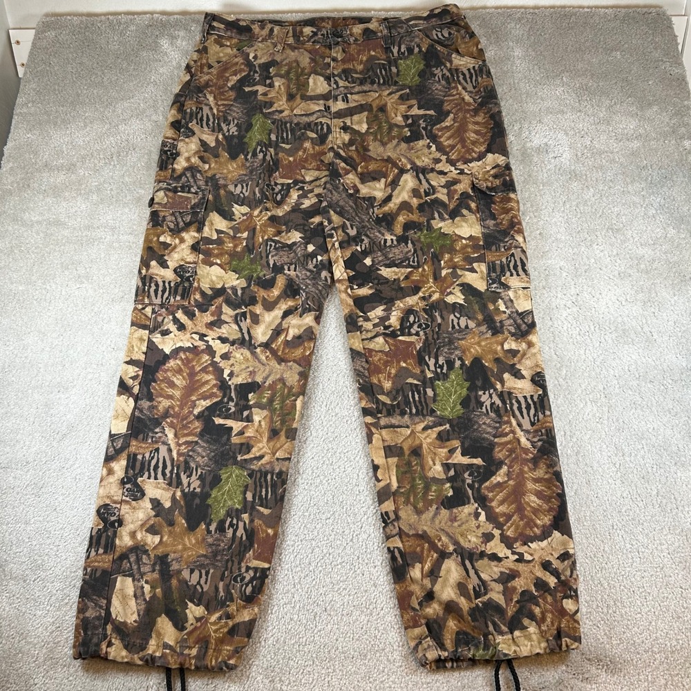 VTG Liberty Cargo Pants Mens Large Regular Brown Mossy Oak Camo Utility Hunting